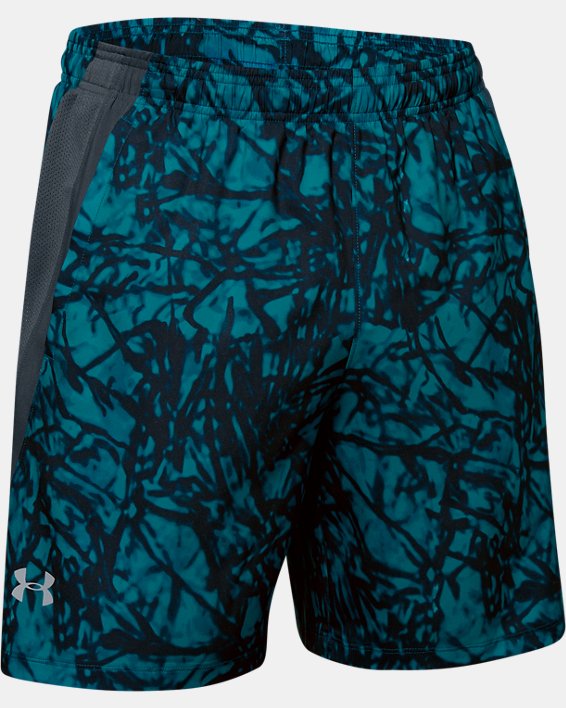 Men's UA Launch SW 7'' Printed Shorts in Gray image number 4